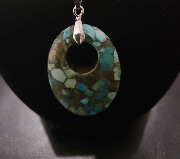African Turquoise Pendant - Picture 6 of 11